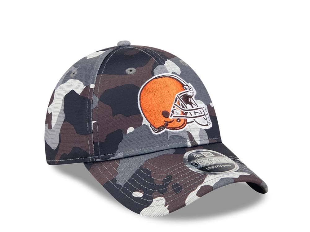 New Era Cleveland Browns NFL Training Camp 22 Camo 9Forty Stretch Snapback Cap