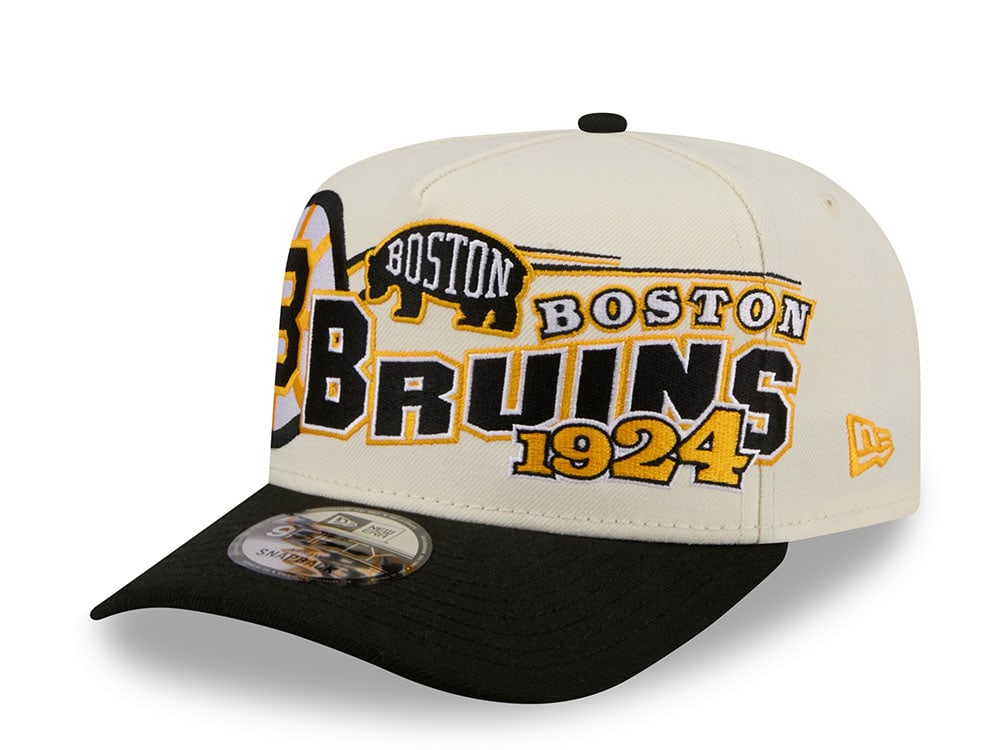 New Era Boston Bruins Classic Logo Two Tone Edition 9Fifty A Frame Snapback Cap