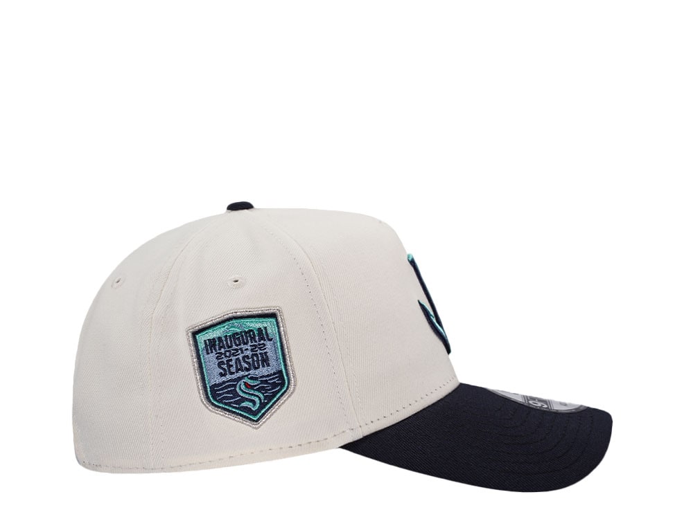 New Era Seattle Kraken Inaugural Season Chrome Two Tone Edition 9Forty A Frame Snapback Cap
