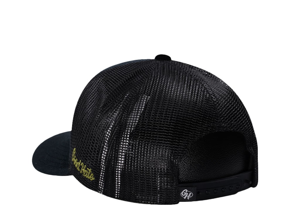 Good Hats Good Clouds Velour Black Trucker Edition Snapback Cap