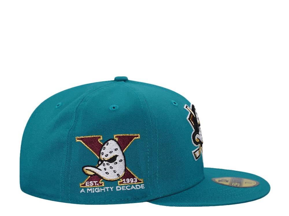 New Era Anaheim Ducks 10th Anniversary Teal Prime Edition 59Fifty Fitted Cap