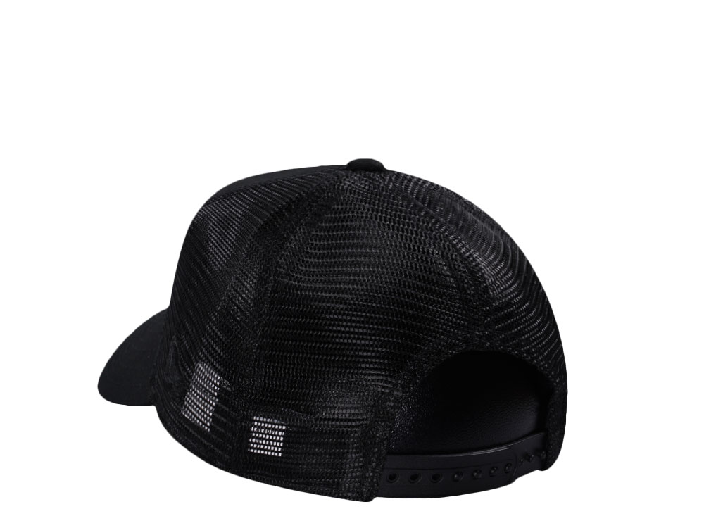 New Era Liverpool FC Black on Black 9Forty A Frame Trucker Snapback Cap