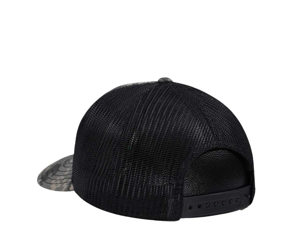 John Deere Digi Twill Mesh Logo Camouflage Black Trucker Snapback Cap