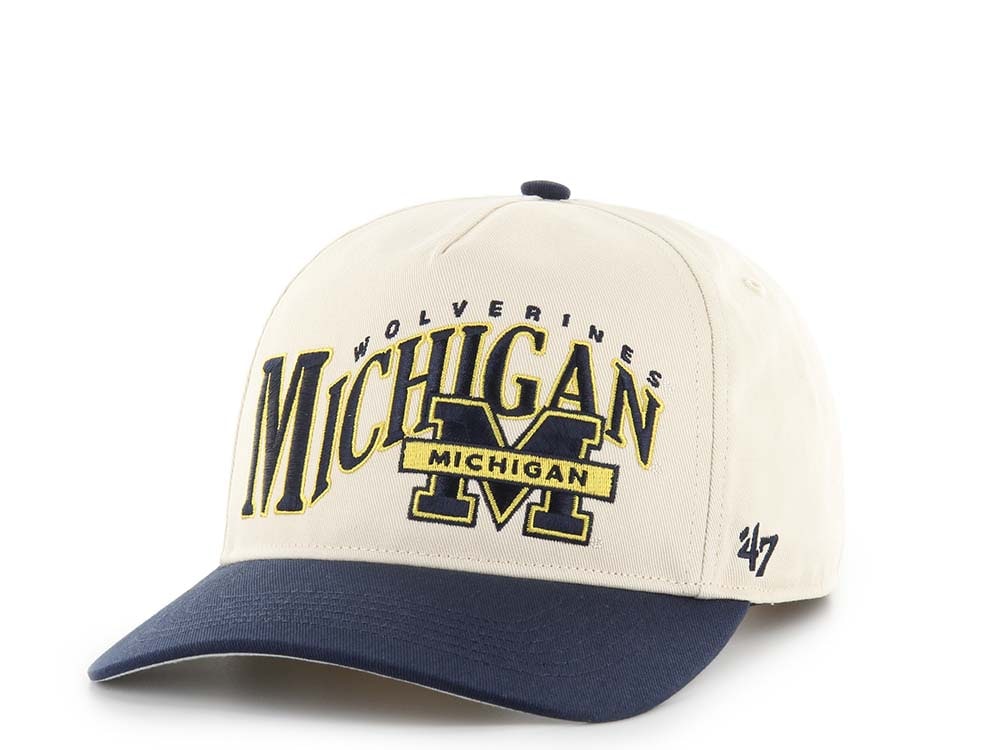 47Brand Michigan Wolverines Natural Wave Hitch Snapback Cap