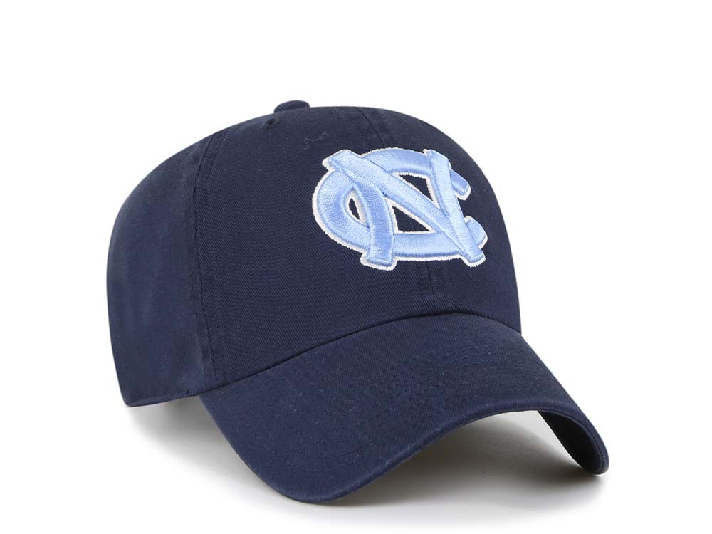 47Brand North Carolina Tar Heels Navy Clean Up Strapback Cap