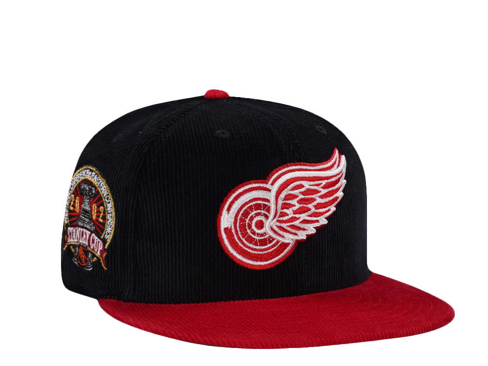New Era Detroit Red Wings Stanley Cup 2002 Black Corduroy Two Tone Edition 59Fifty Fitted Cap