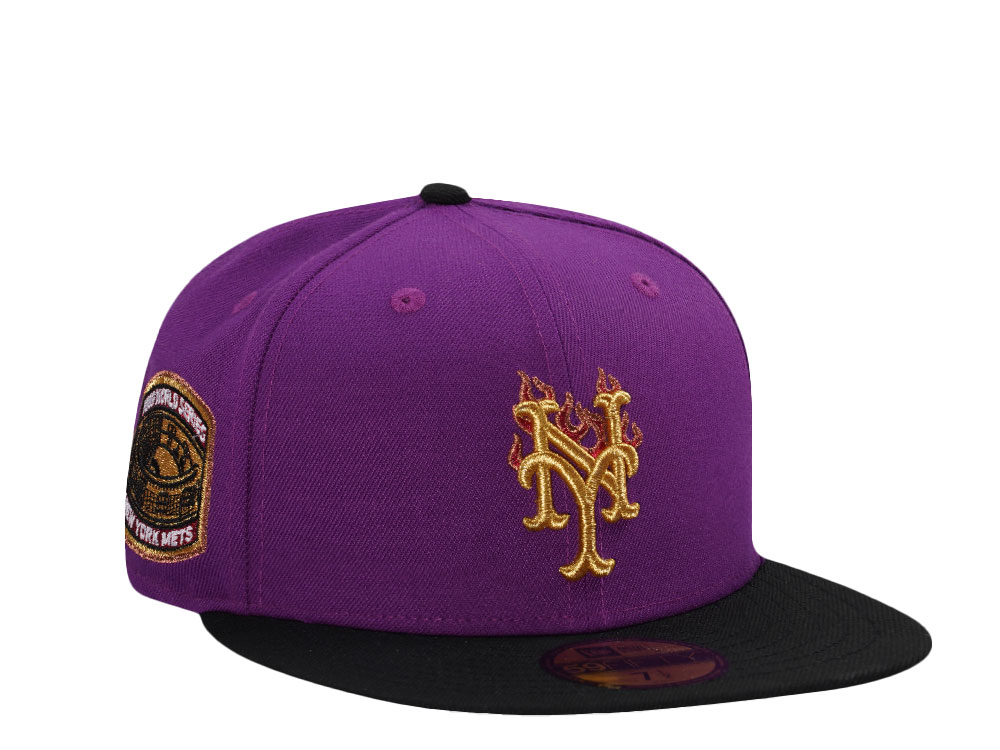 New Era New York Mets World Series 1969 Grape Metallic Flame Edition 59Fifty Fitted Cap