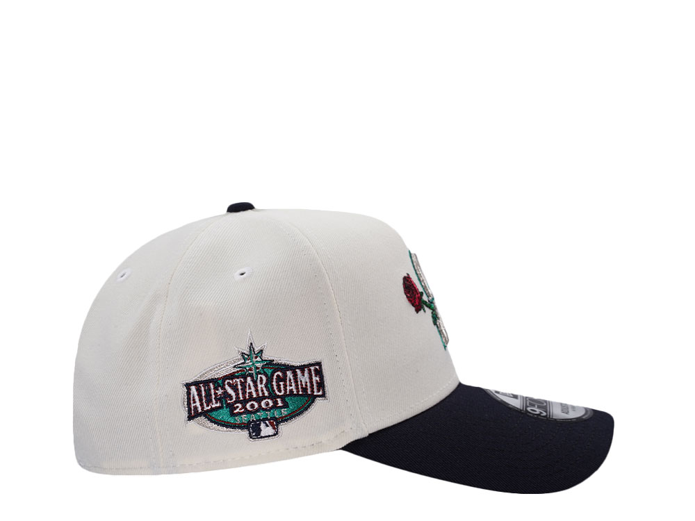 New Era Seattle Mariners All Star Game 2001 Rose Chrome Two Tone Edition 9Forty A Frame Snapback Cap
