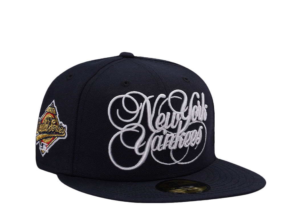 New Era New York Yankees Cooperstown World Series 1996 Script Navy Edition 59Fifty Fitted Cap