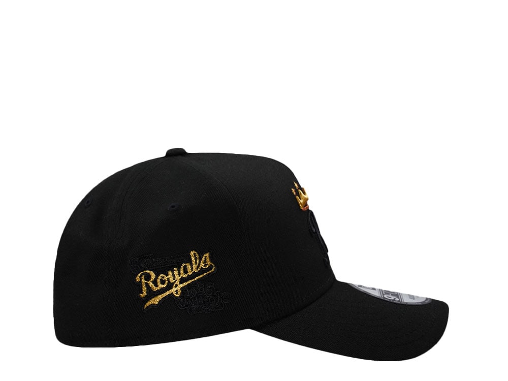 New Era Kansas City Royals 30th Anniversary World Series 1985 Black Edition 9Forty A Frame Snapback Cap