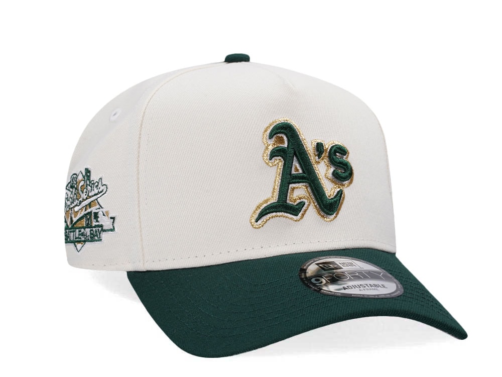 New Era Oakland Athletics World Series 1985 Chrome Two Tone Edition 9Forty A Frame Snapback Cap