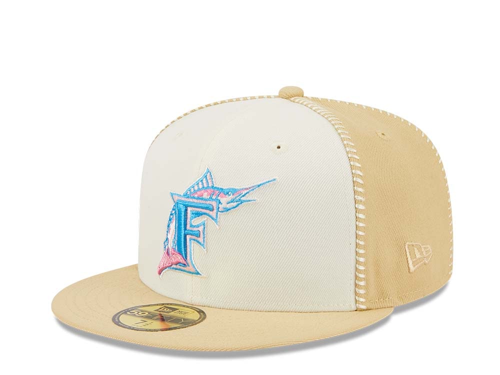 New Era Florida Marlins Stitch 25th Anniversary Gold Edition 59Fifty Fitted Cap