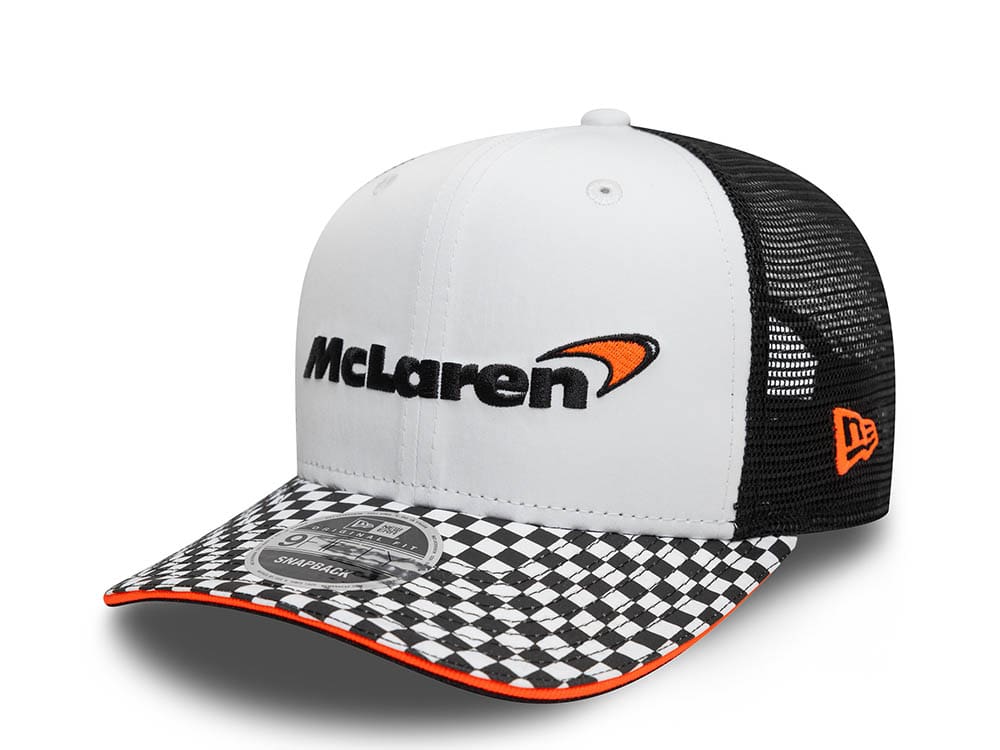 New Era Mclaren Racing Checkered Visor Red 9Fifty Original Fit Snapback Cap