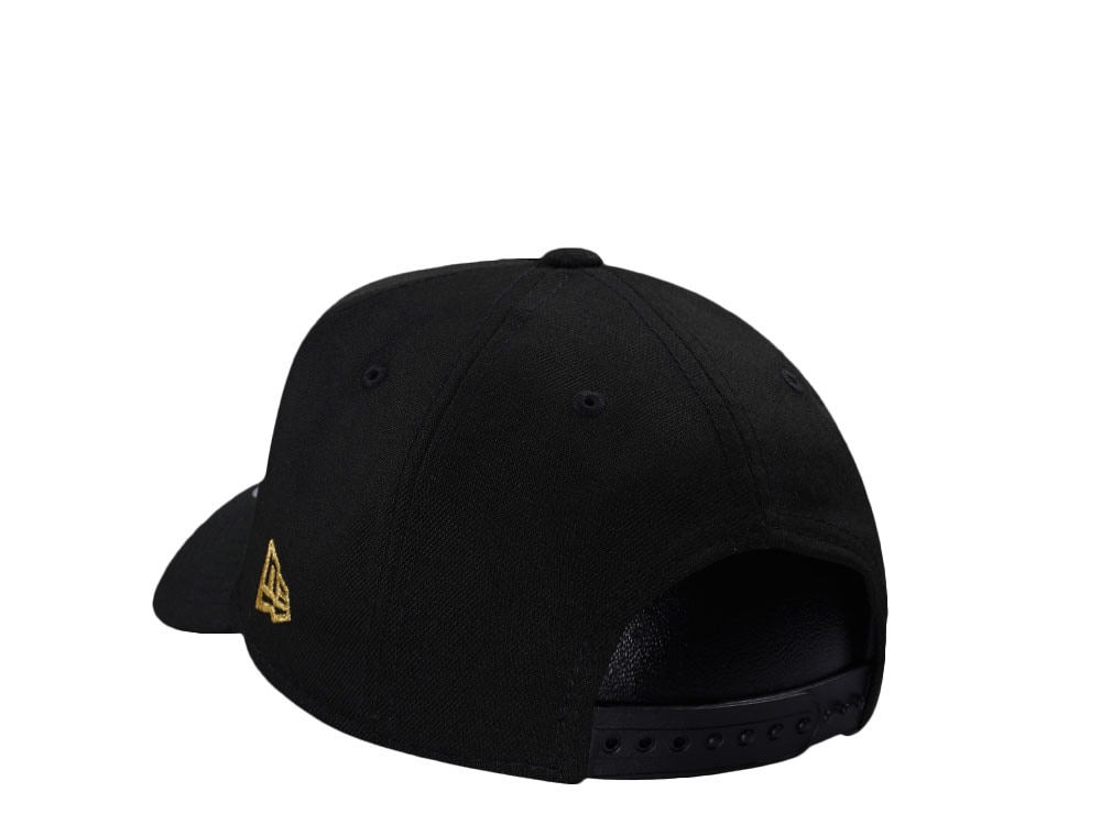 New Era Mexico Aztec Skull Warrior Metallic Black Prime Edition 9Forty A Frame Snapback Cap