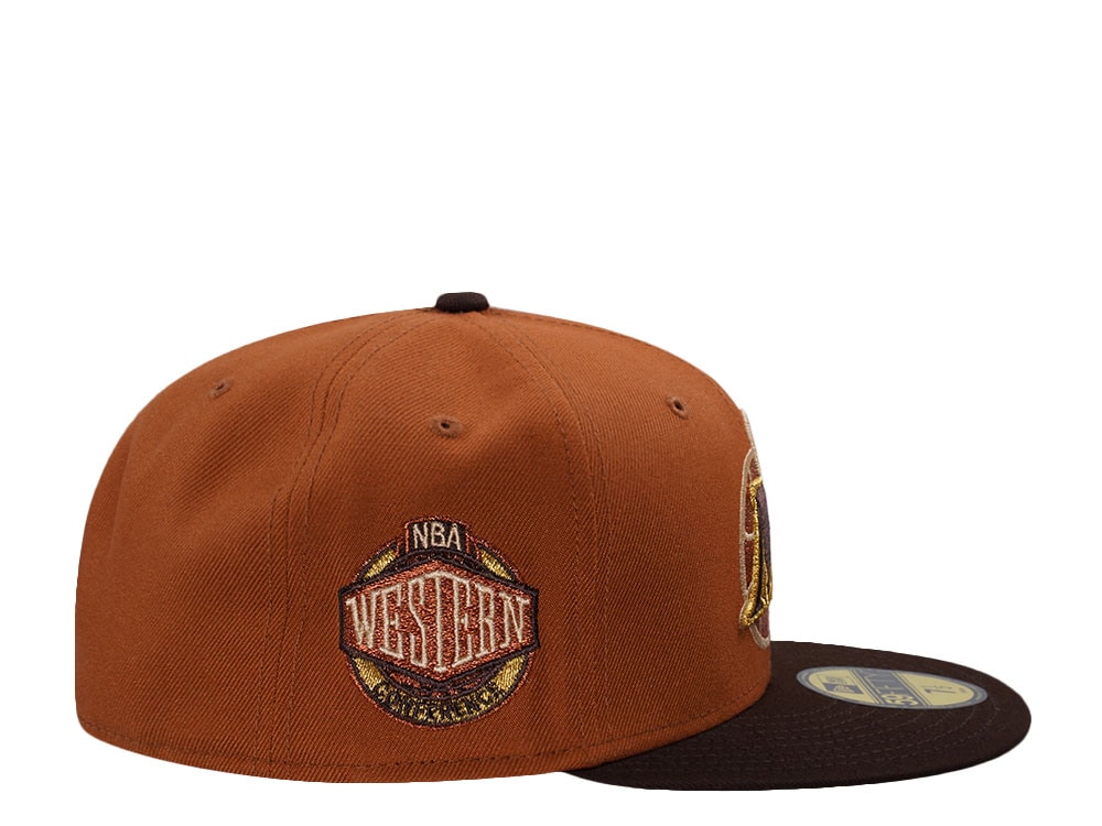 New Era Dallas Mavericks Western Conference Brown Two Tone Edition 59Fifty Fitted Cap