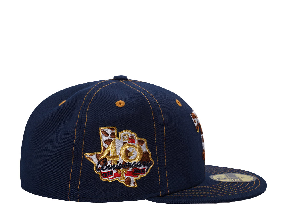 New Era Texas Rangers 40th Anniversary Ocean Blue Prime Edition 59Fifty Fitted Cap