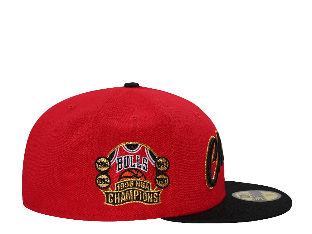 New Era Chicago Bulls NBA Champions 1996 Red Throwback Edition 59Fifty Fitted Cap