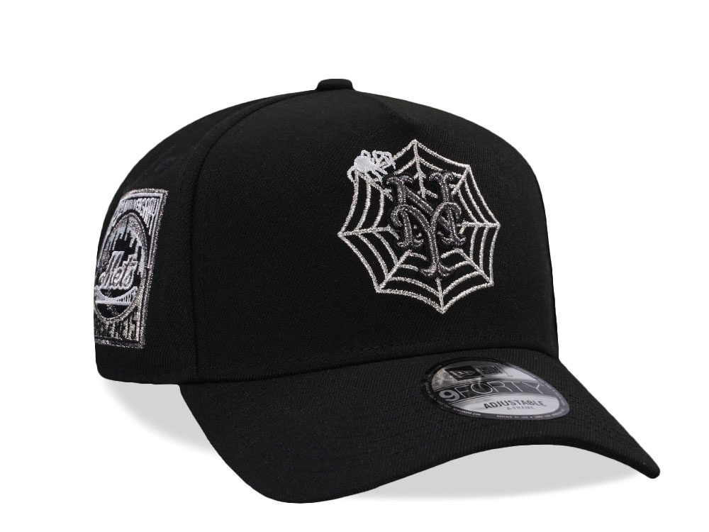 New Era New York Mets 25th Anniversary Metallic Black Prime Edition 9Forty A Frame Snapback Cap