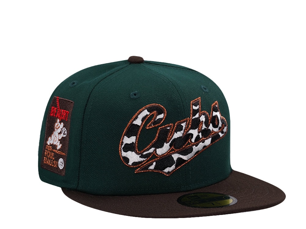 New Era Chicago Cubs Stay Alert Dark Green Two Tone Edition 59Fifty Fitted Cap