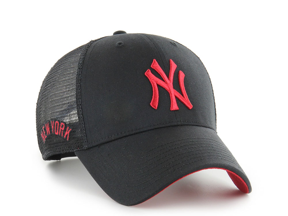 47Brand New York Yankees Black Branson Edition Trucker MVP Snapback Cap
