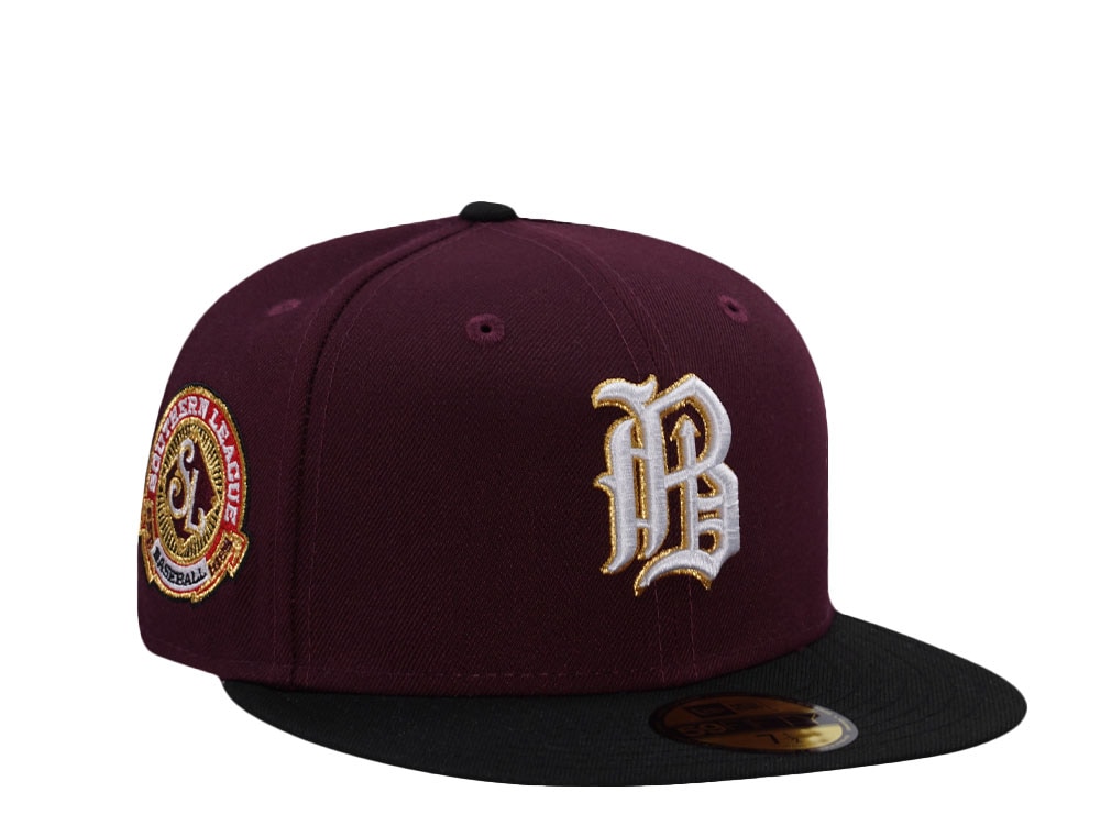 New Era Birmingham Barons Southern League Baseball Maroon Two Tone Edition 59Fifty Fitted Cap