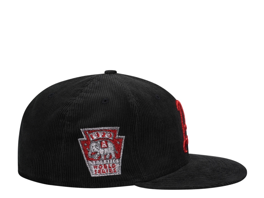 New Era Philadelphia Athletics World Series 1929 Liquid Metal Dark Side Cord Edition 59Fifty Fitted Cap