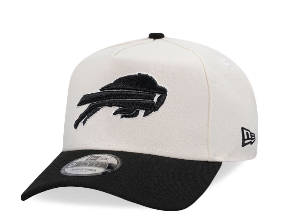 New Era Buffalo Bills Chrome Black Two Tone Edition 9Forty A Frame Snapback Cap