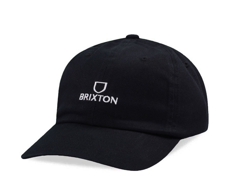Brixton Logo Black Strapback Cap