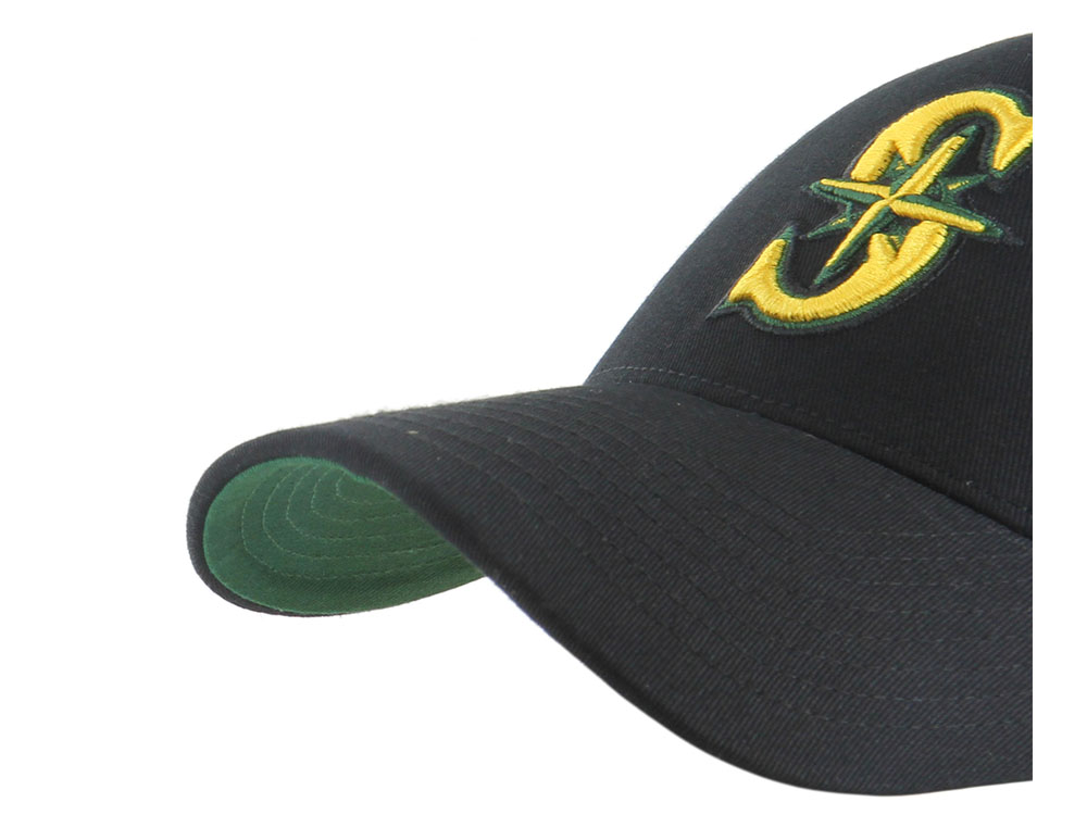 47Brand Seattle Mariners Cooperstown Black Edition MVP Snapback Cap