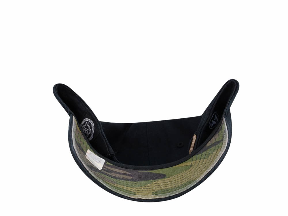 47Brand Pittsburgh Pirates Ballpark Camo Black Clean Up Strapback Cap