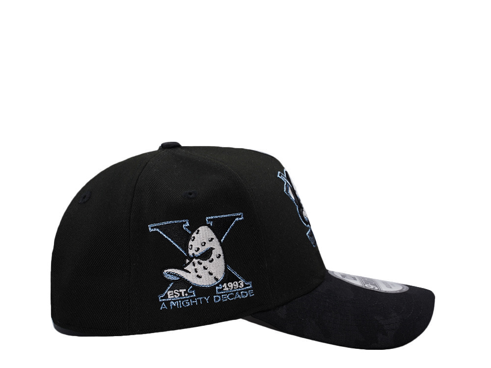New Era Anaheim Ducks 10th Anniversary Black Camo Two Tone Edition 9Forty A Frame Snapback Cap