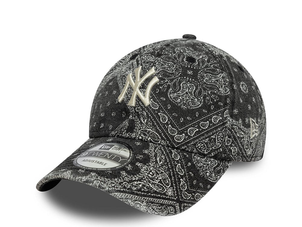 New Era New York Yankees Washed Paisley Black 9Twenty Strapback Cap