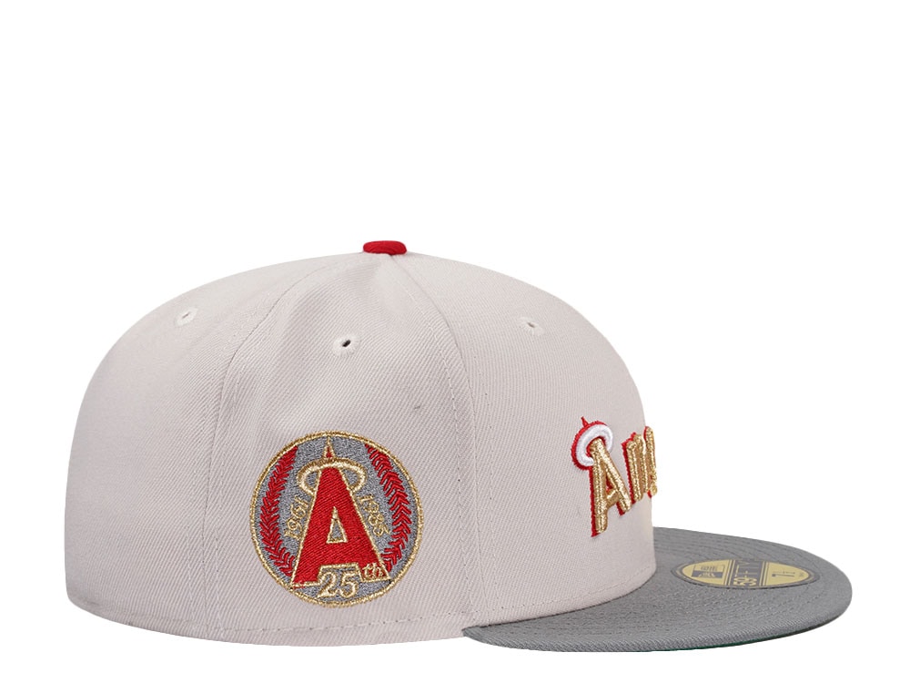 New Era Anaheim Angels 25th Anniversary Stone Gold Two Tone Edition 59Fifty Fitted Cap