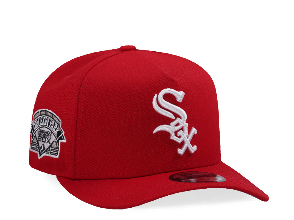 New Era Chicago White Sox Comiskey Park Scarlet Prime Edition 9Fifty A Frame Snapback Cap