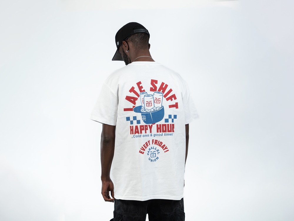 Parallel Union T-Shirt Happy Hour White Oversize Edition