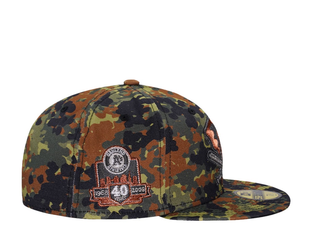 New Era Oakland Athletics 40 Years Flecktarn Copper Edition 59Fifty Fitted Cap