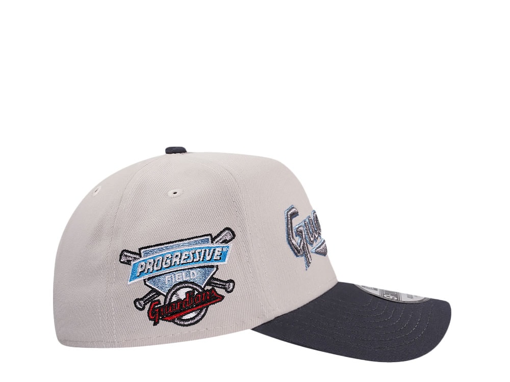 New Era Cleveland Guardians Progressive Field Stone Metallic Two Tone Edition 9Forty A Frame Snapback Cap
