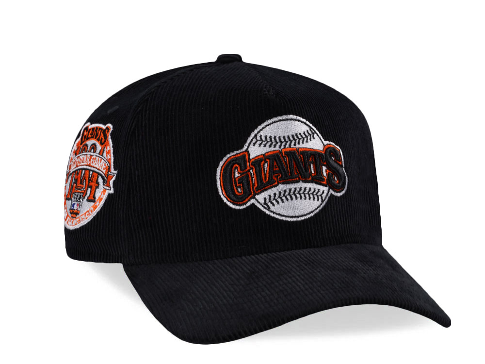 New Era San Francisco Giants All Star Game 1984 Black Throwback Corduroy Edition 9Forty A Frame Snapback Cap