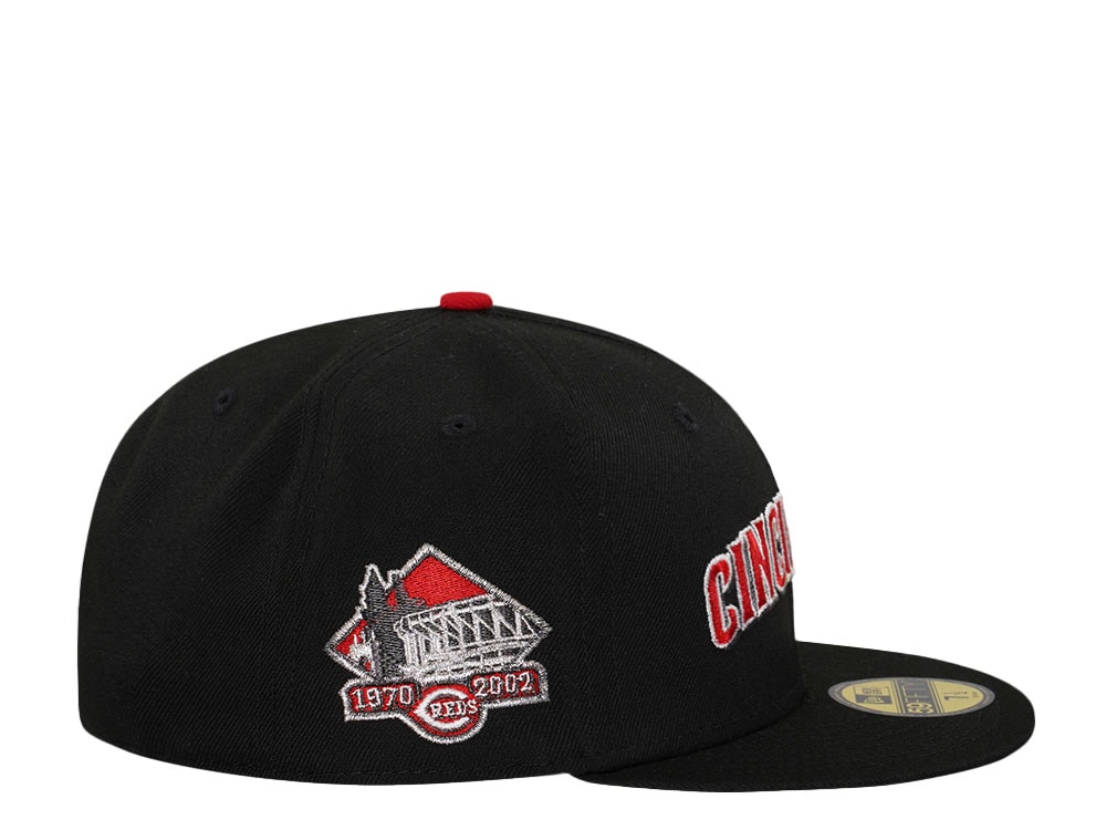 New Era Cincinnati Reds Black Throwback Edition 59Fifty Fitted Cap