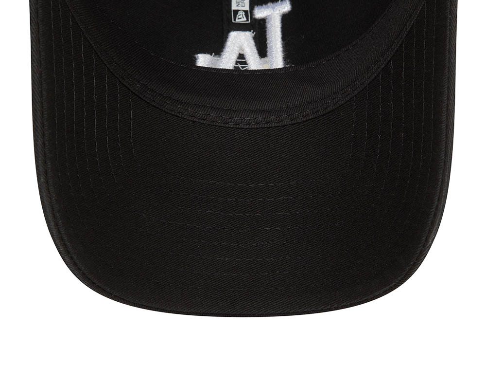 New Era Los Angeles Dodgers Washed Black and White 9Twenty Strapback Cap