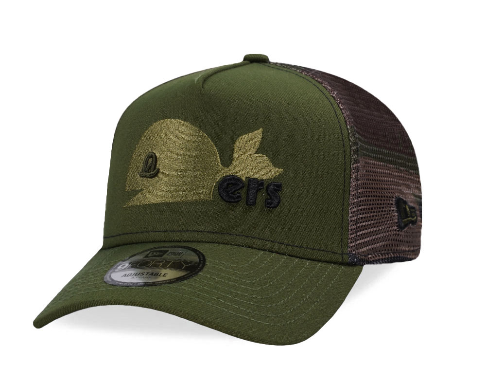 New Era Hartford Whalers Rifle Camo Trucker Edition 9Forty A Frame Snapback Cap