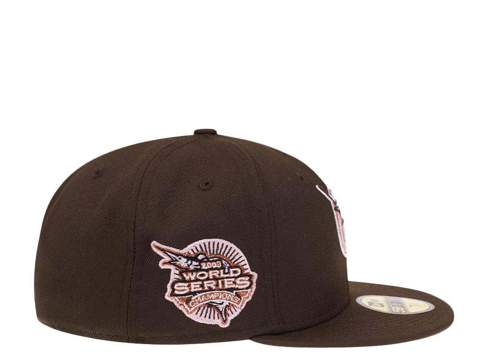 New Era Miami Marlins World Series 2003 Champions Coffee Pink Edition 59Fifty Fitted Cap