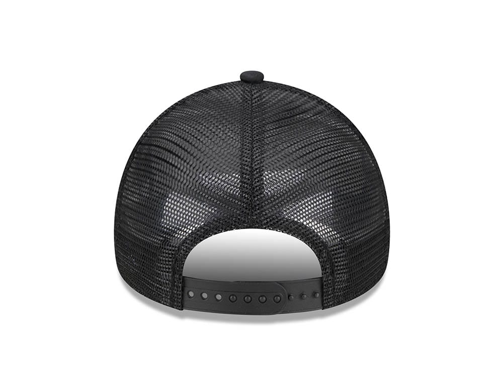 New Era Florida Marlins Black All Day 9Forty A Frame Trucker Snapback Cap