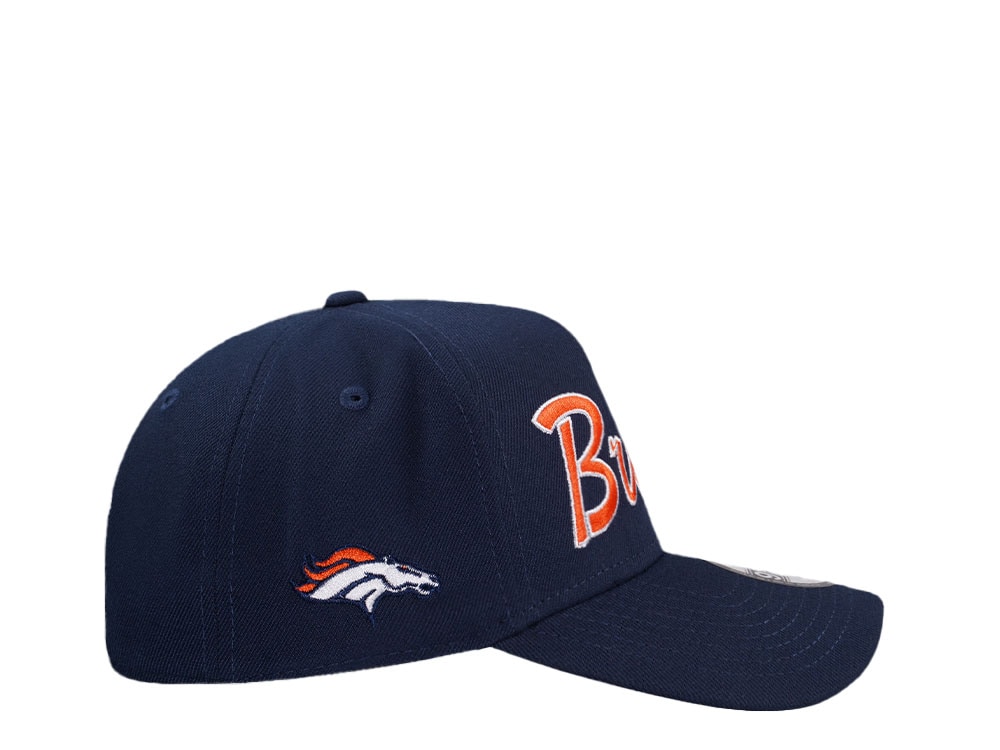 New Era Denver Broncos Script Dark Blue Edition 9Forty A Frame Snapback Cap