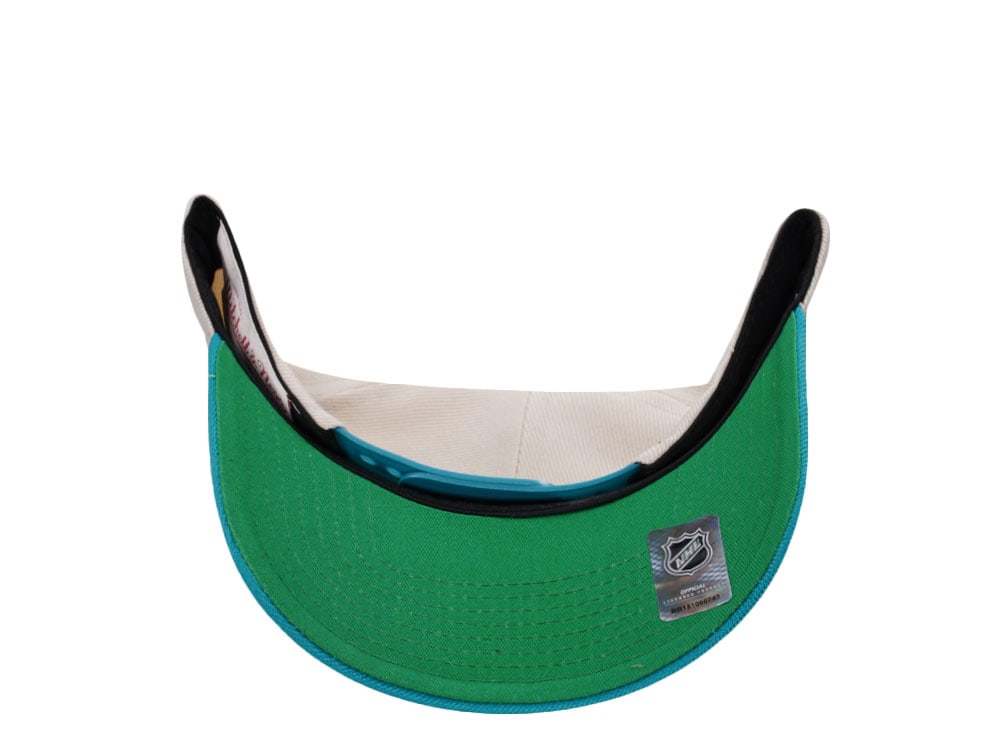 Mitchell & Ness San Jose Sharks Chrome Two Tone Pro Crown Fit Snapback Cap