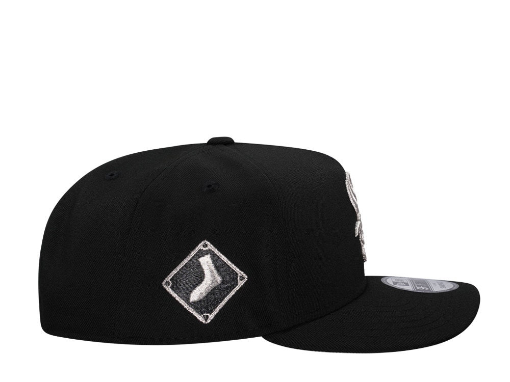 New Era Chicago White Sox Black Metallic Classic 9Fifty A Frame Snapback Cap