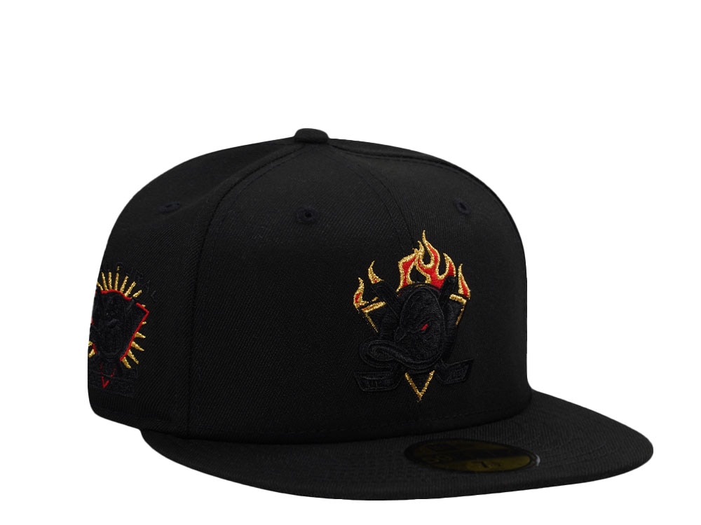 New Era Anaheim Ducks Inaugural Season Black Out Fire Edition 59Fifty Fitted Cap