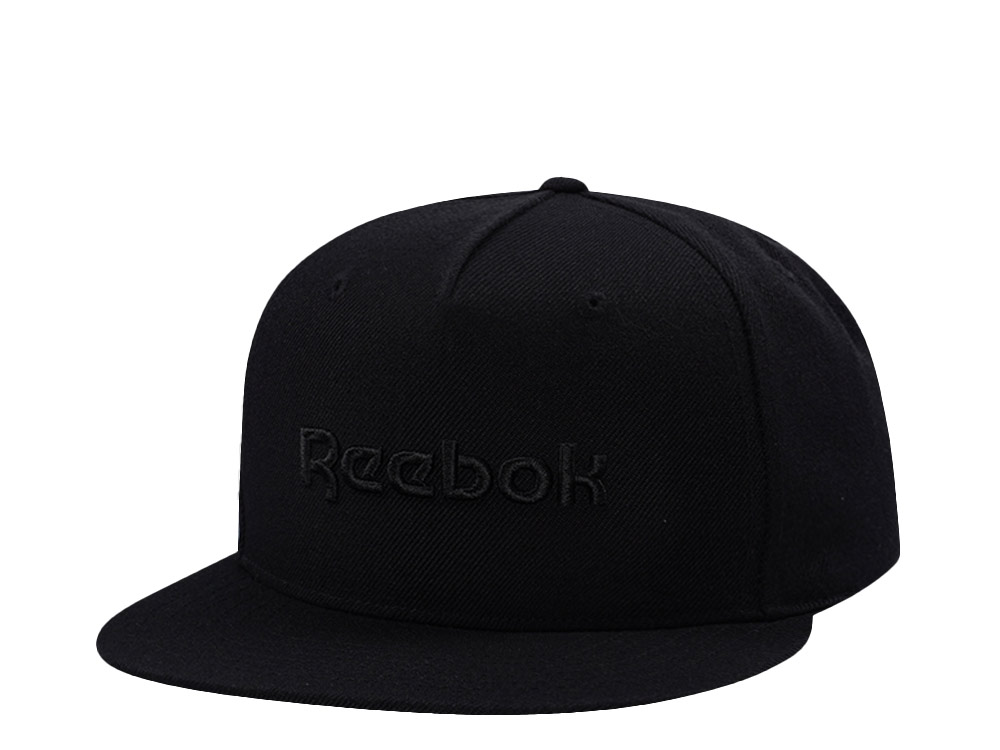 Reebok Text Logo Black Strapback Cap
