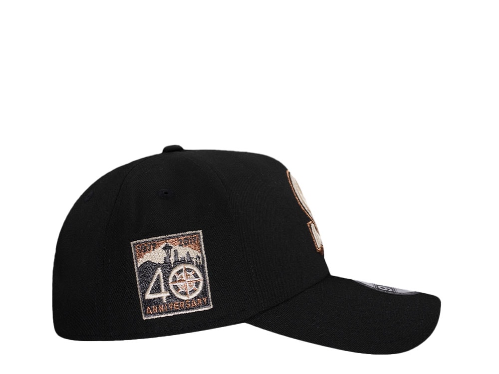 New Era Seattle Mariners 40th Anniversary Black Copper Edition 9Forty A Frame Snapback Cap