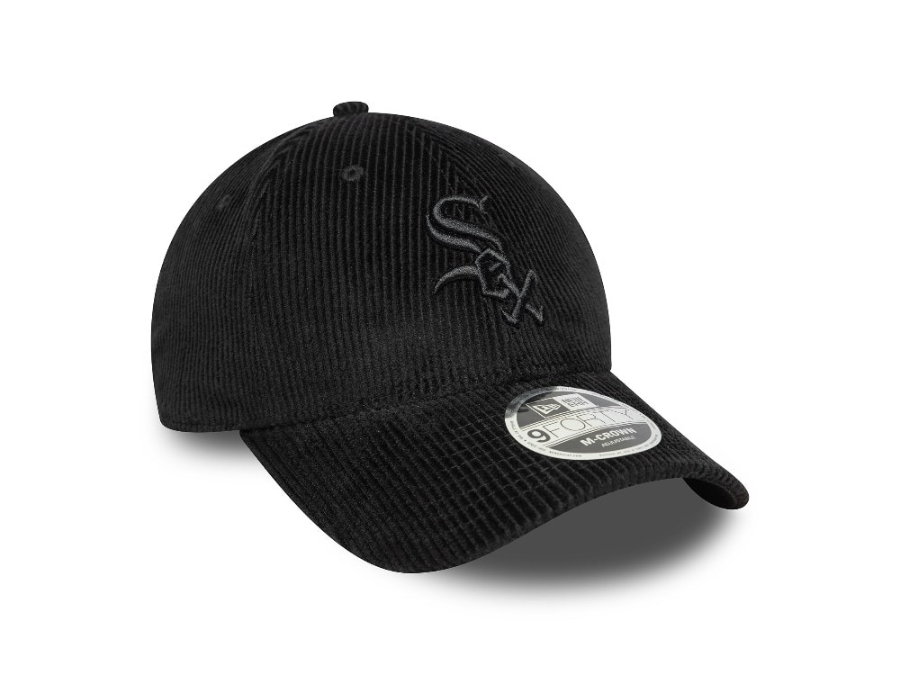 New Era Chicago White Sox Black Corduroy 9Forty M Crown Snapback Cap